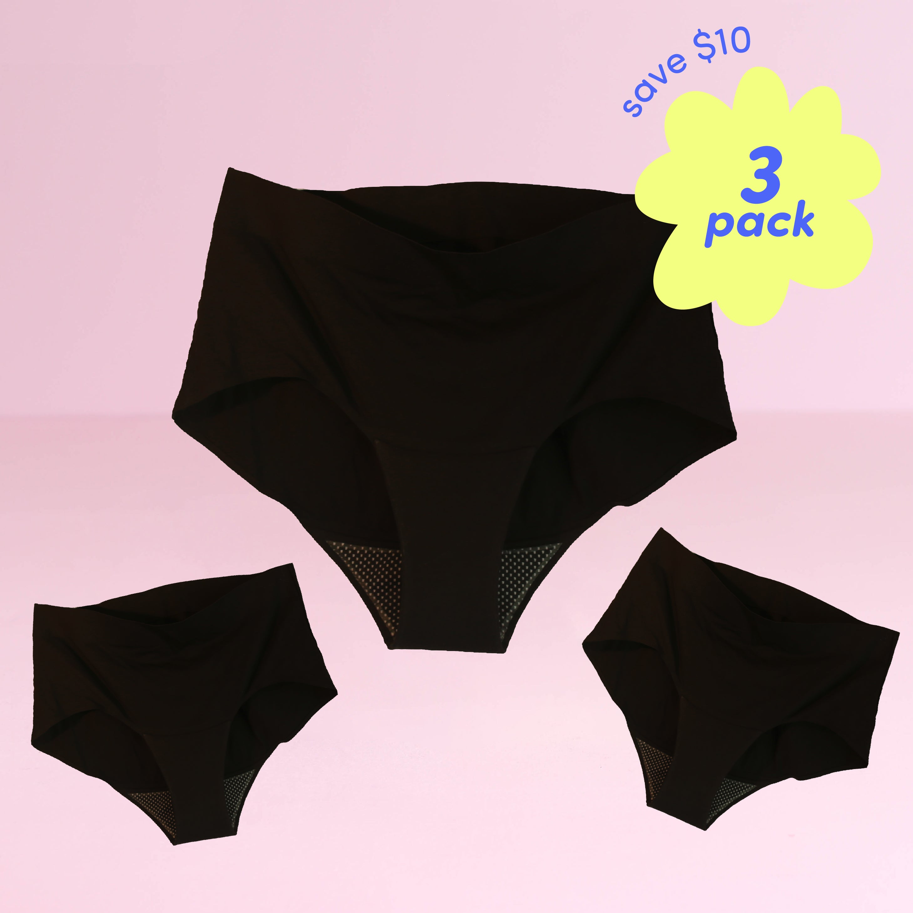 3 Pack Period Underwear