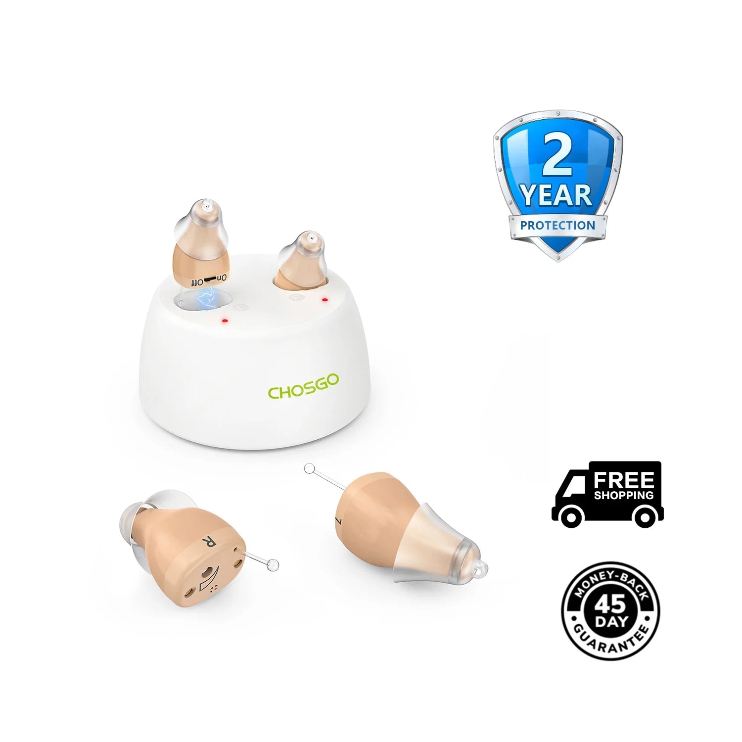 K19R OTC Hearing Aids with 2-Year Protection Plan | CHOSGO