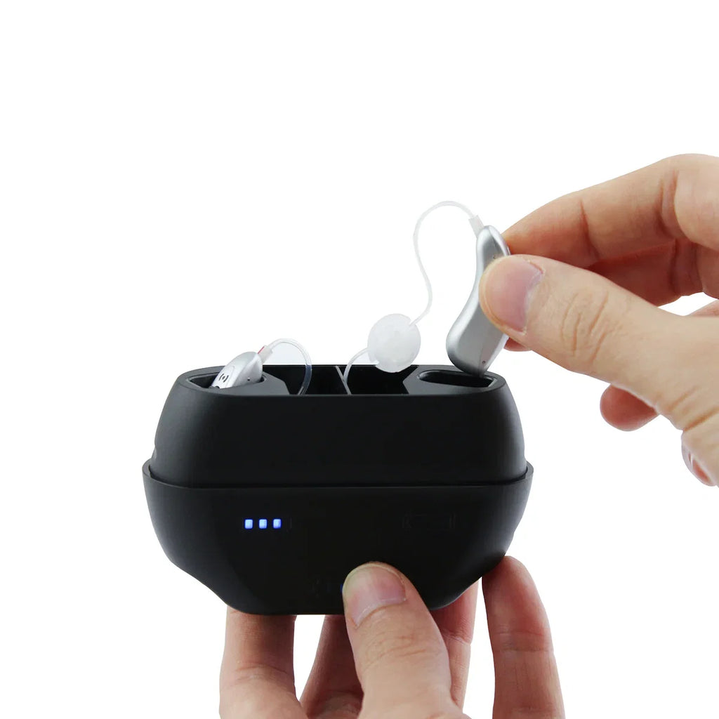 CHOSGO V402R Rechargeable Digital Hearing Aids | OTC FDA-Registered | Noise Cancelling (Pair)
