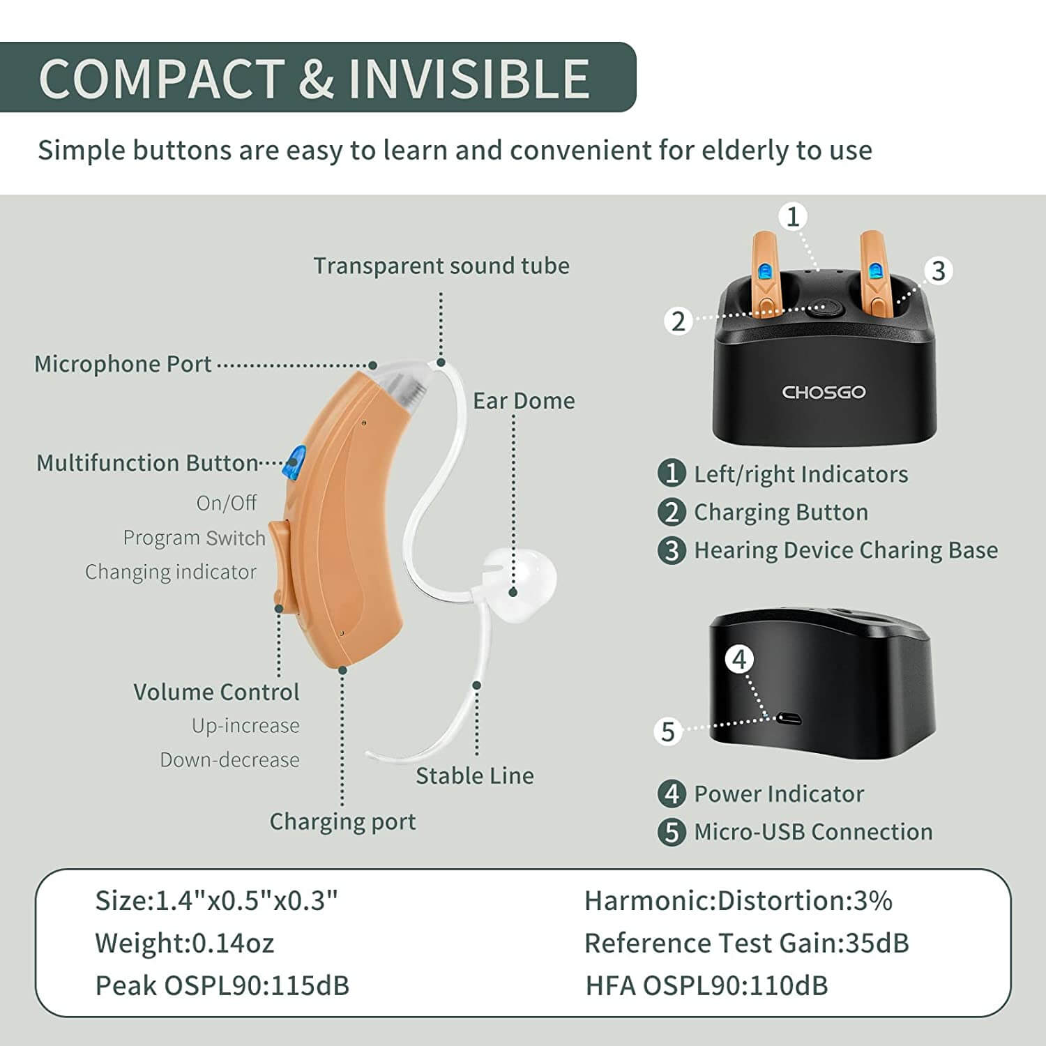 Bro102R BTE Hearing Aids