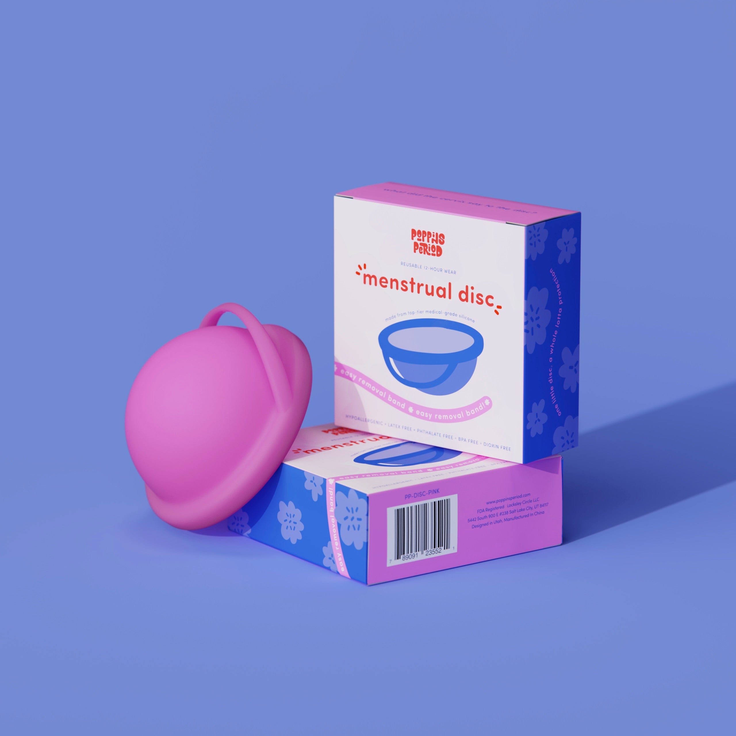 Reusable Menstrual Disc with Easy to Reach Loop