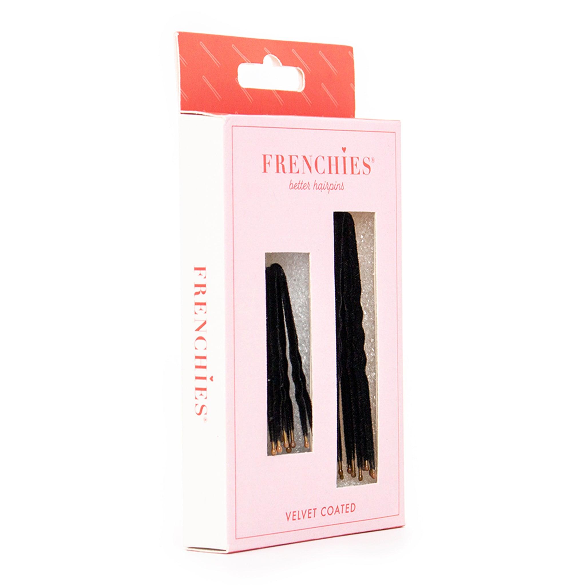 Frenchies Black Velvet Hairpins