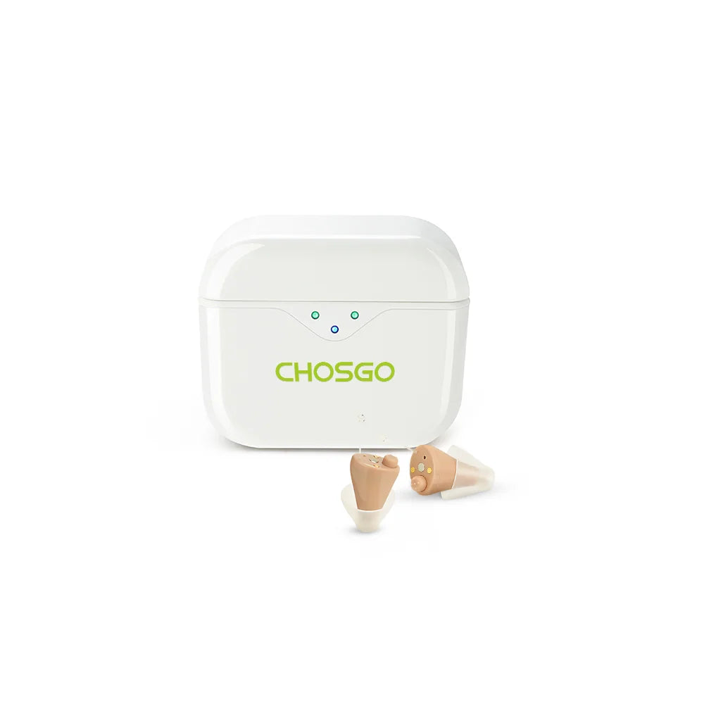 SmartR Pro Smallest Rechargeable OTC CIC Hearing Aids with AI Noise Reduction