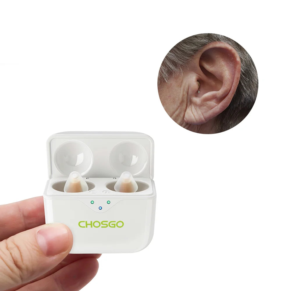CHOSGO SmartR Smallest OTC Hearing Aids + 2-Year Protection Plan