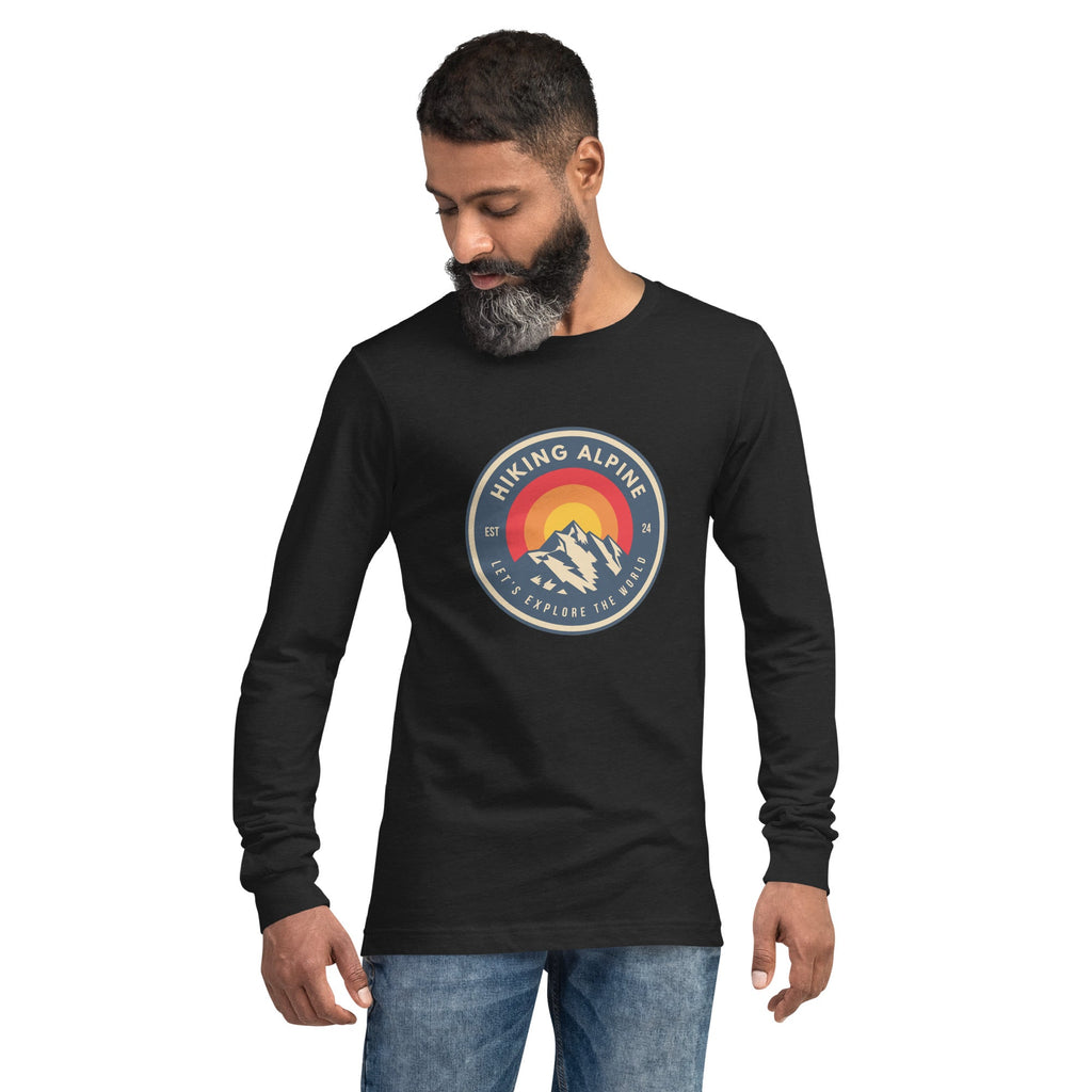 Hiking Alpine Mountains Unisex Long Sleeve Tee