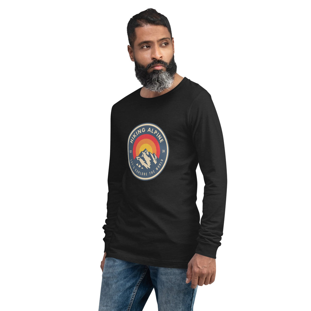 Hiking Alpine Mountains Unisex Long Sleeve Tee