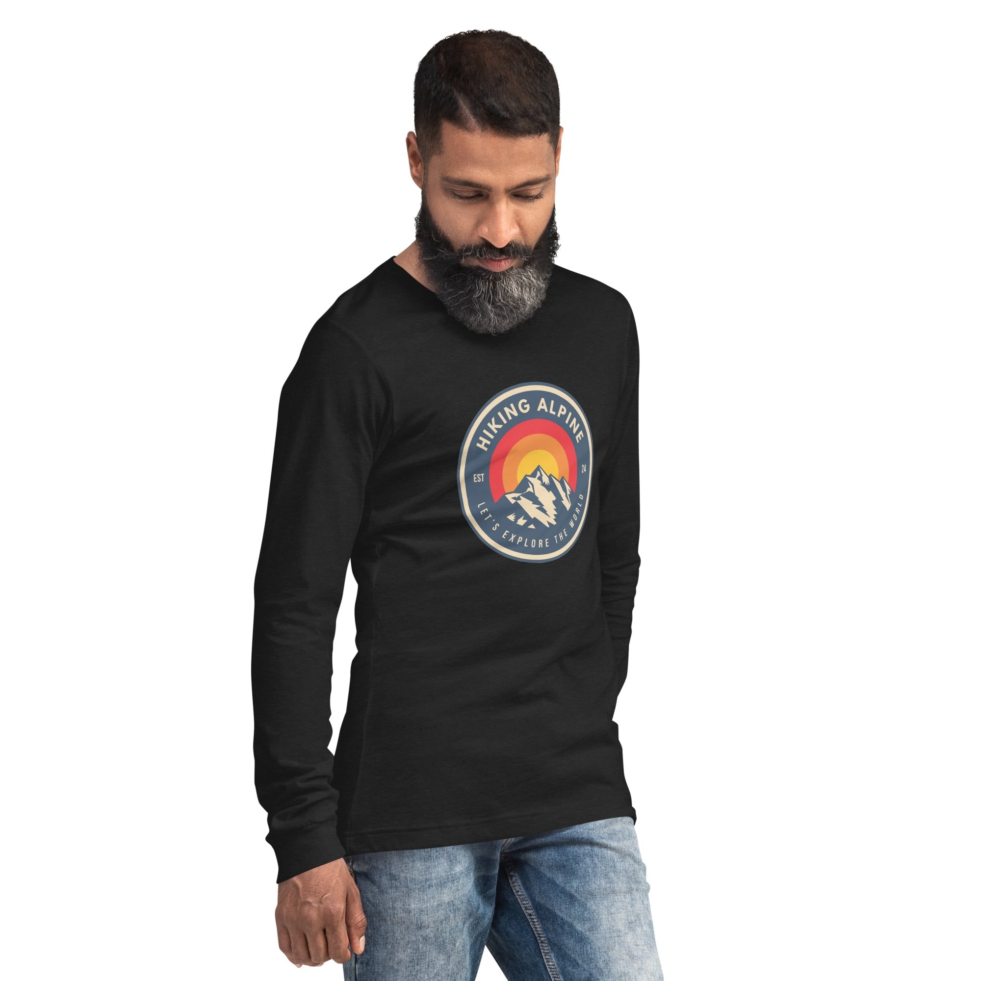 Hiking Alpine Mountains Unisex Long Sleeve Tee