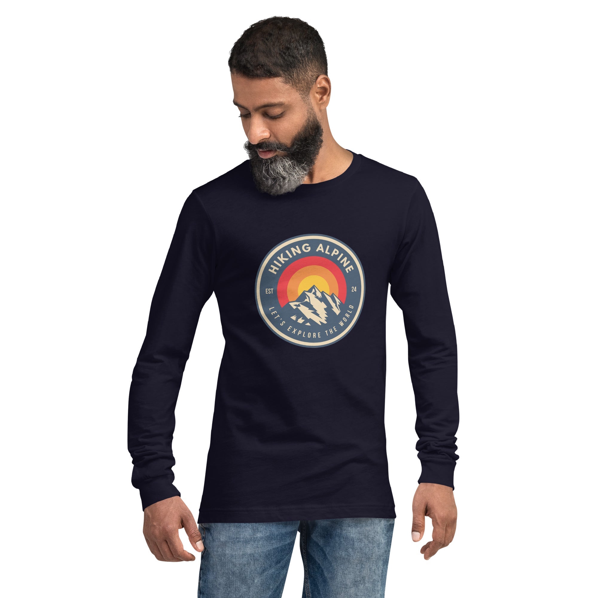 Hiking Alpine Mountains Unisex Long Sleeve Tee